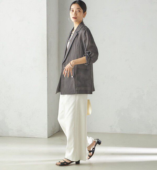 SHIPS for women「〈手洗い可能〉ラミー 4 シアー ジャケット」|テーラードジャケット|