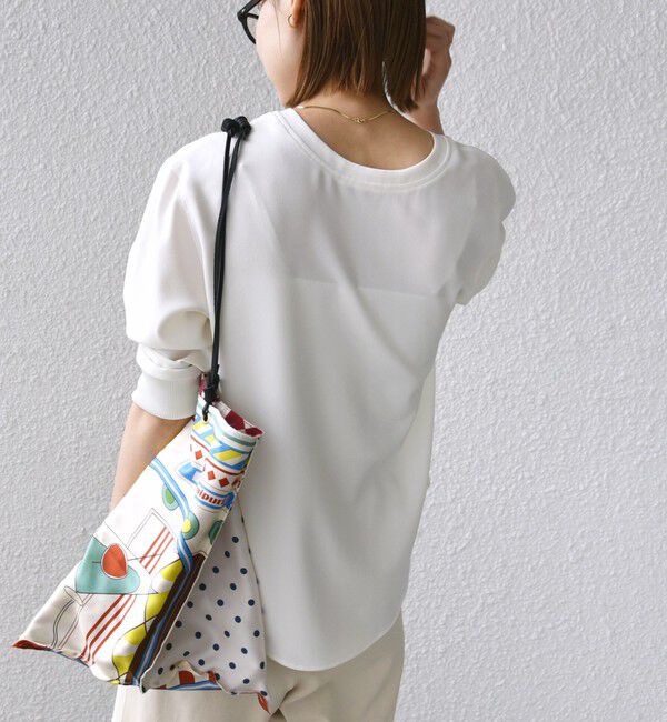 SHIPS for women「〈手洗い可能〉前後 2WAY ジョーゼット 袖リブ プルオーバー」|シャツ・ブラウス|