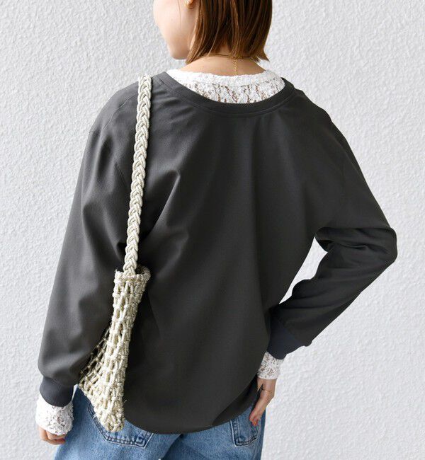 SHIPS for women「〈手洗い可能〉前後 2WAY ジョーゼット 袖リブ プルオーバー」|シャツ・ブラウス|