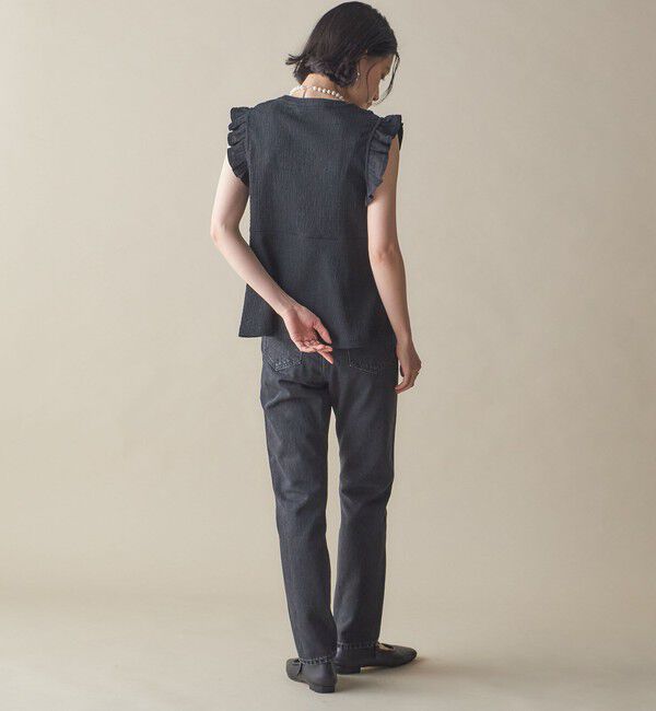 SHIPS for women「NINE CASE:〈手洗い可能〉フリル ノースリーブ トップス」|その他|