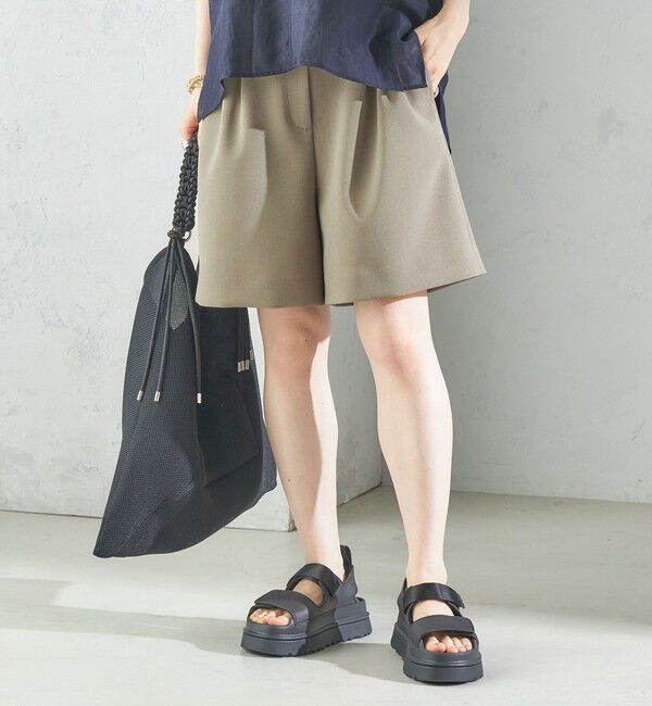 SHIPS for women「〈手洗い可能〉ダブル クロス ハーフ パンツ」|キュロット|