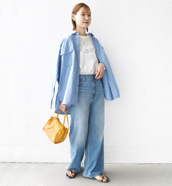 SHIPS for women「【WEB限定】ファンシー コード 刺繍 ロゴ TEE」|Tシャツ・カットソー|