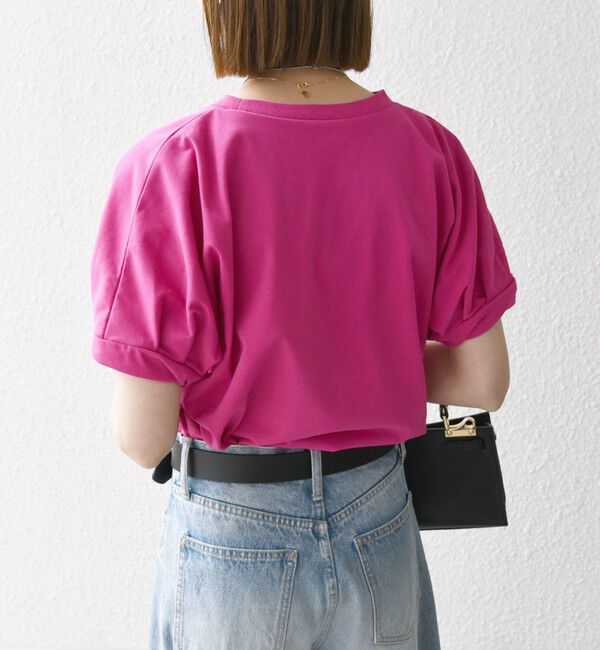 SHIPS any「SHIPS any:〈UVカット/接触冷感/吸水速乾/洗濯機可能〉USAコットン ツイスト TEE」|Tシャツ・カットソー|