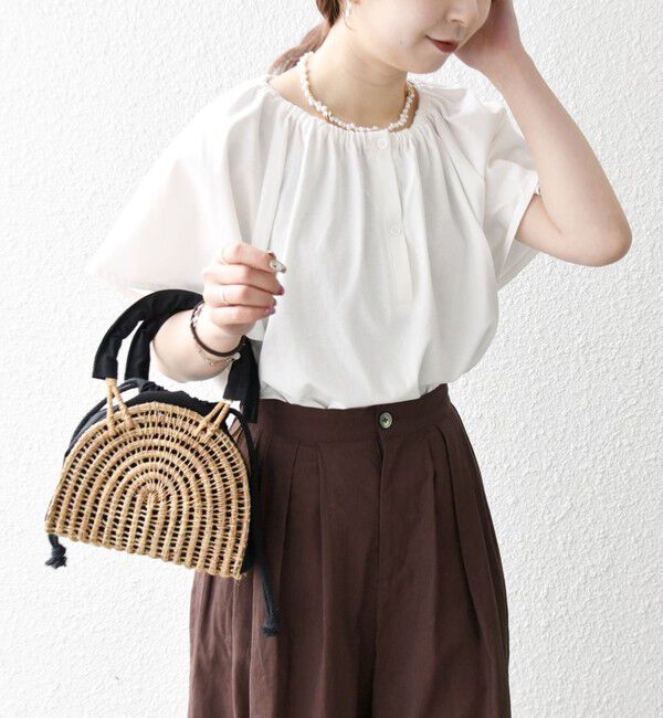 SHIPS any「SHIPS any:〈UVカット/接触冷感/吸水速乾/洗濯機可能〉USAコットン フレア TEE」|Tシャツ・カットソー|オフホワイト