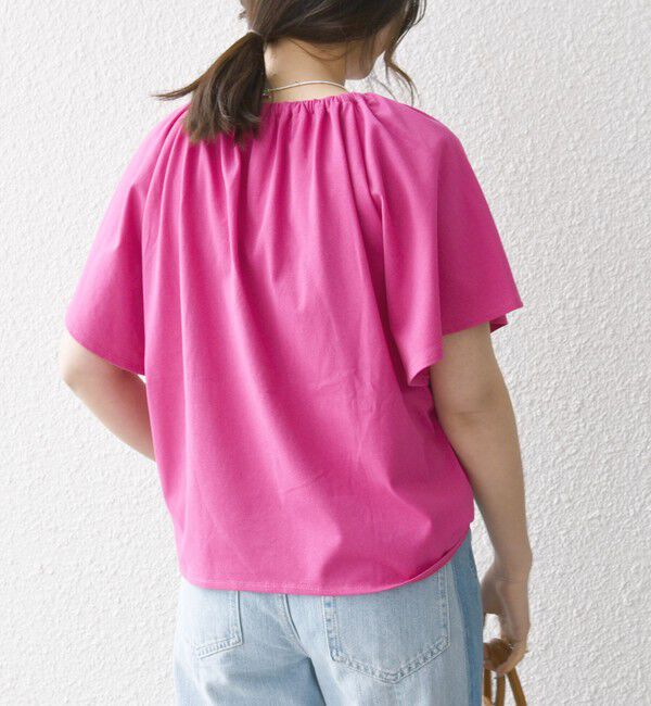 SHIPS any「SHIPS any:〈UVカット/接触冷感/吸水速乾/洗濯機可能〉USAコットン フレア TEE」|Tシャツ・カットソー|