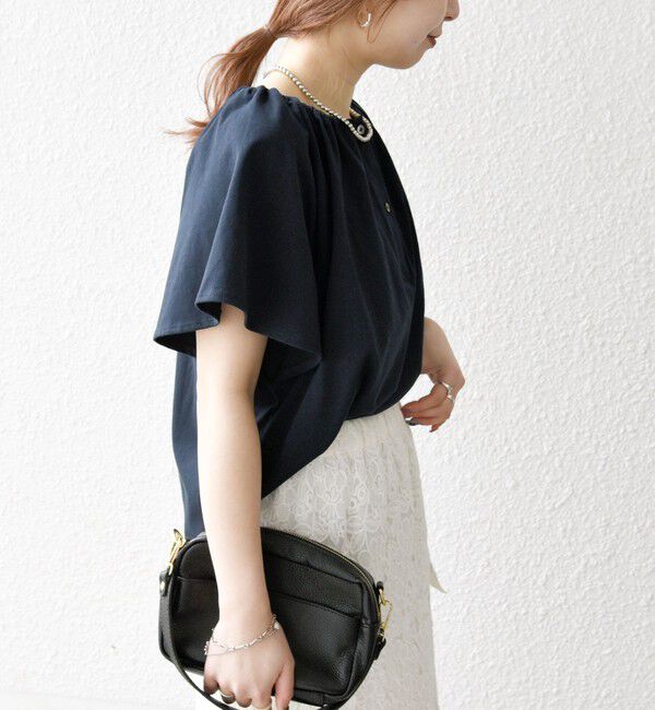 SHIPS any「SHIPS any:〈UVカット/接触冷感/吸水速乾/洗濯機可能〉USAコットン フレア TEE」|Tシャツ・カットソー|