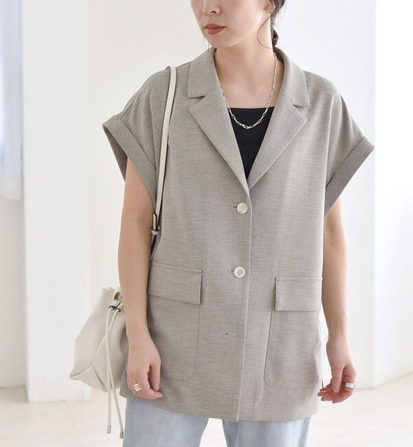 quaranciel「quaranciel: ウーステッド フレンチスリーブ テーラード ジレ ジャケット」|その他|