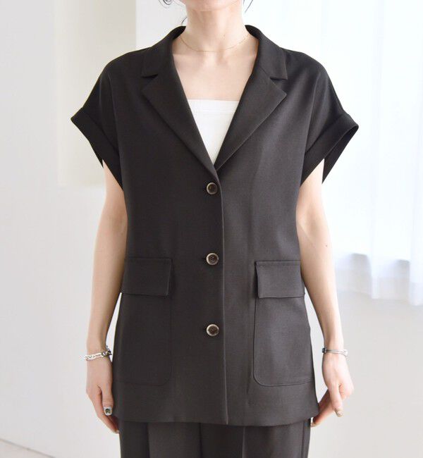 quaranciel「quaranciel: ウーステッド フレンチスリーブ テーラード ジレ ジャケット」|その他|