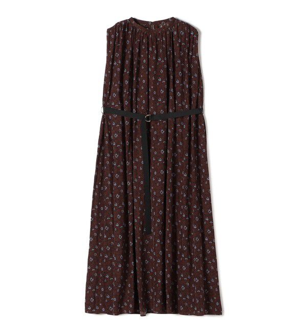 SHIPS for women「〈手洗い可能〉割繊 フラワー プリント ノースリーブ ワンピース」|ワンピース|