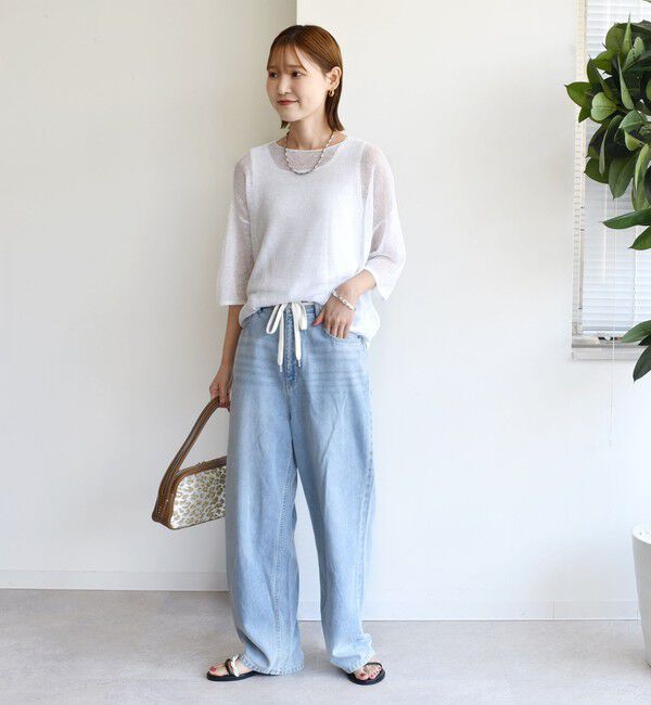 SHIPS for women「〈手洗い可能〉イタリアン シアー リネン プルオーバー」|ニット・セーター|