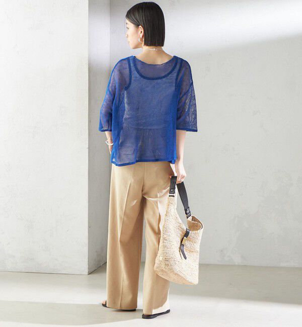 SHIPS for women「〈手洗い可能〉イタリアン シアー リネン プルオーバー」|ニット・セーター|