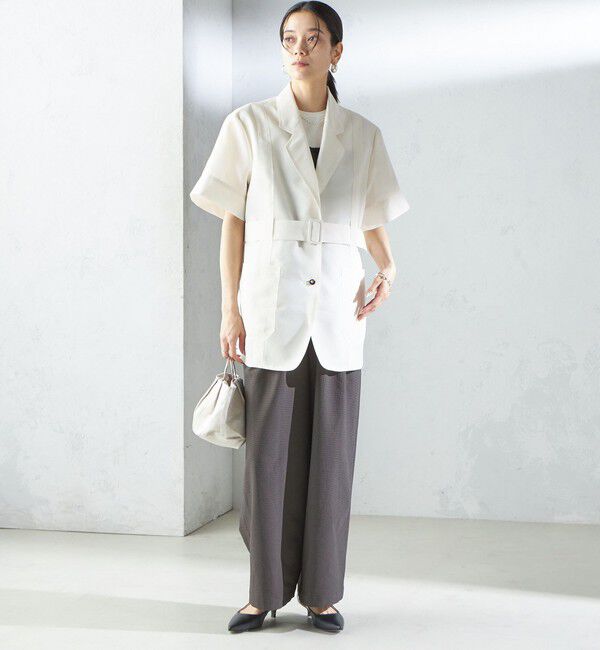 SHIPS for women「【SHIPS別注】APUPIL:〈洗濯機可能〉シアー 半袖 ジャケット」|テーラードジャケット|