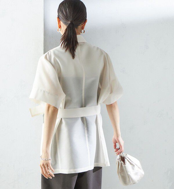 SHIPS for women「【SHIPS別注】APUPIL:〈洗濯機可能〉シアー 半袖 ジャケット」|テーラードジャケット|