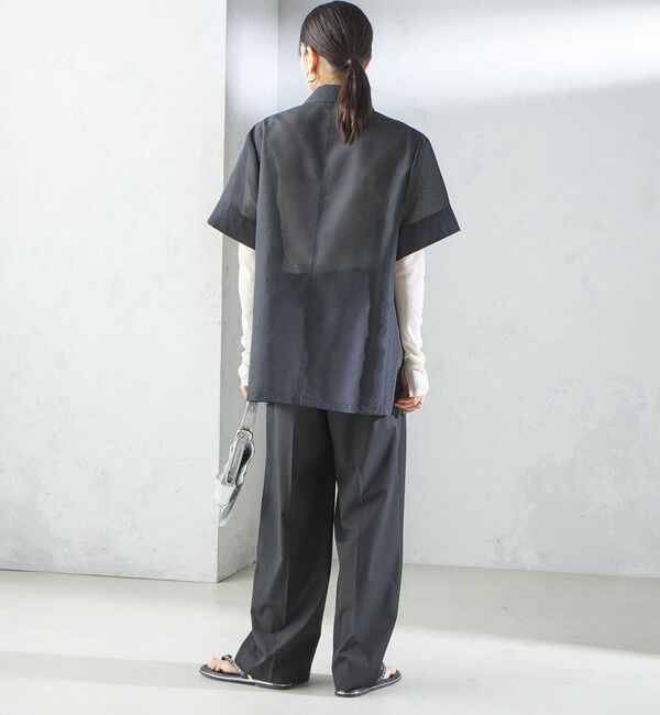 SHIPS for women「【SHIPS別注】APUPIL:〈洗濯機可能〉シアー 半袖 ジャケット」|テーラードジャケット|