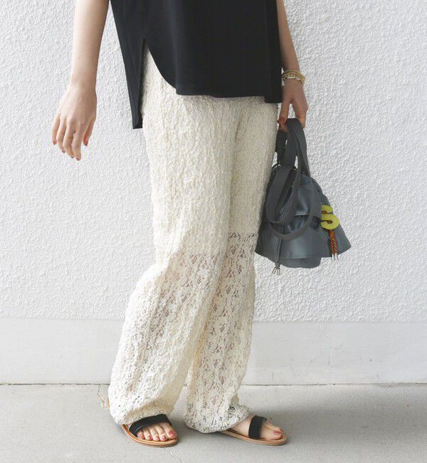SHIPS for women「〈手洗い可能〉ラッセル レース イージー パンツ」|その他|
