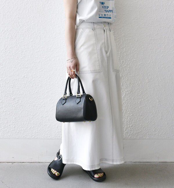 SHIPS any「SHIPS any:〈洗濯機可能〉オックス ステッチ フレア ロング スカート」|フレア|