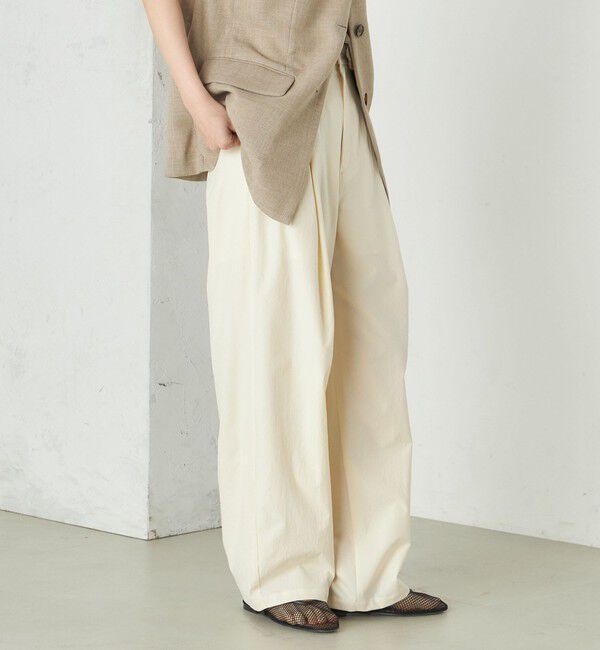 SHIPS for women「Wai＋:〈手洗い可能〉2タック スラックス」|スラックス|