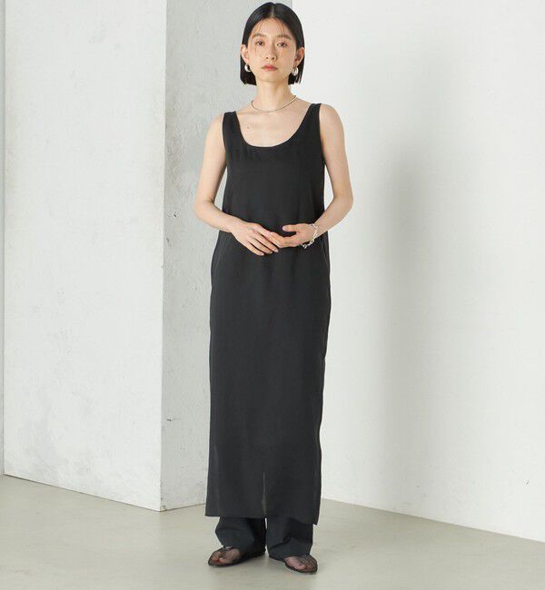 SHIPS for women「《予約》Wai＋:〈手洗い可能〉オーガンジー ノースリーブ 2WAY ワンピース」|ワンピース|