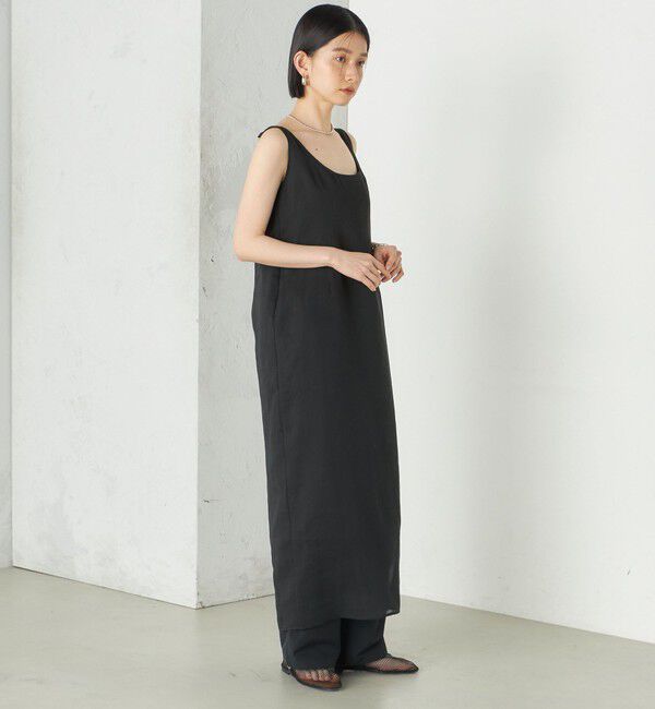 SHIPS for women「《予約》Wai＋:〈手洗い可能〉オーガンジー ノースリーブ 2WAY ワンピース」|ワンピース|