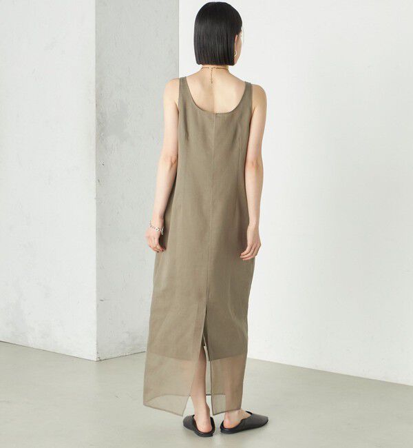 SHIPS for women「《予約》Wai＋:〈手洗い可能〉オーガンジー ノースリーブ 2WAY ワンピース」|ワンピース|