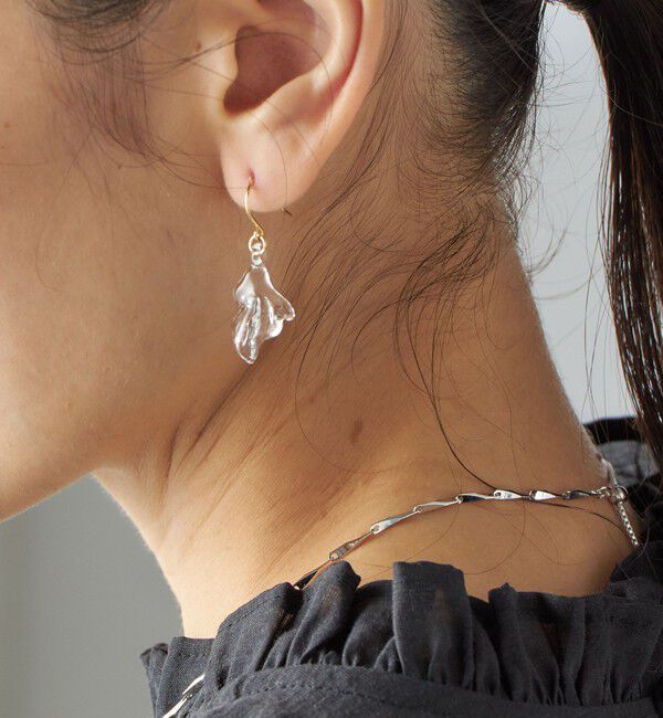 SHIPS for women「【SHIPS別注】HARIO:ウェーブ ピアス」|ピアス|