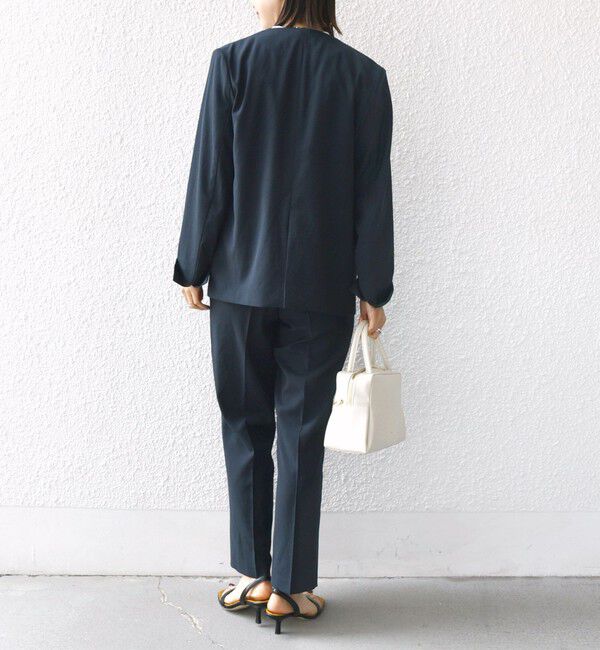 SHIPS for women「〈手洗い可能〉FUNCTIONAL カラーレス ジャケット（セットアップ対応）」|ノーカラージャケット|