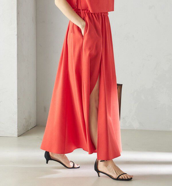 SHIPS for women「小泉里子コラボ:〈手洗い可能〉スラブ 綿麻混 スカート」|スカート|