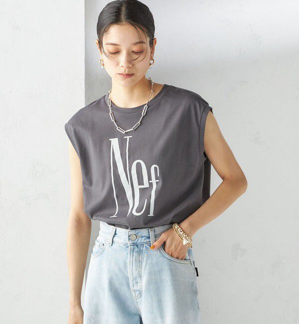 SHIPS for women「プラチナ ヴェール フレンチ スリーブ TEE」|Tシャツ・カットソー|