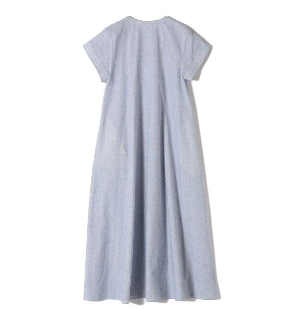 SHIPS for women「〈接触冷感・手洗い可能〉麻混 シャンブレー フレア ワンピース」|ワンピース|