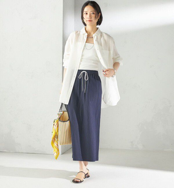 SHIPS for women「〈手洗い可能〉ACAR リップル ポケット スカート」|スカート|