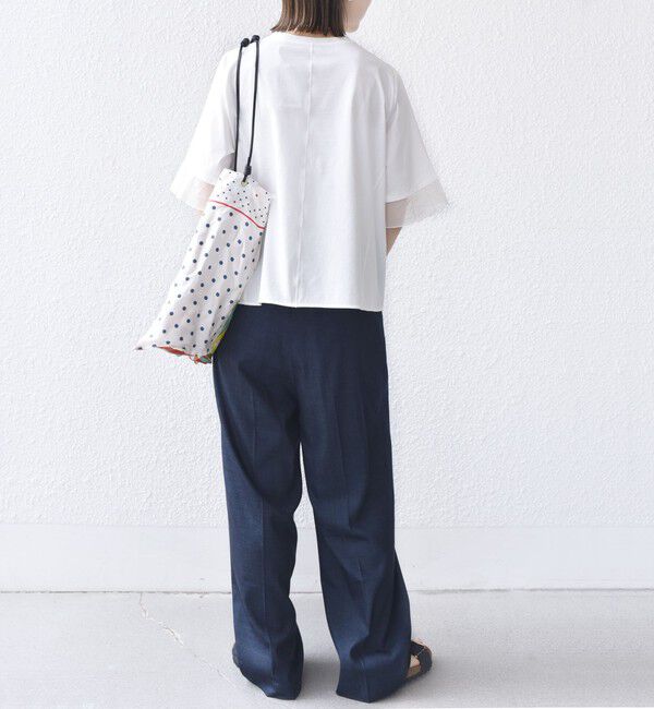 SHIPS for women「【WEB限定】〈接触冷感 / UVカット〉シアー オーガンジー コンビ プルオーバー」|Tシャツ・カットソー|