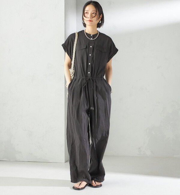 SHIPS for women「〈手洗い可能〉ダブル ポケット ミリタリー オールインワン」|オールインワン|