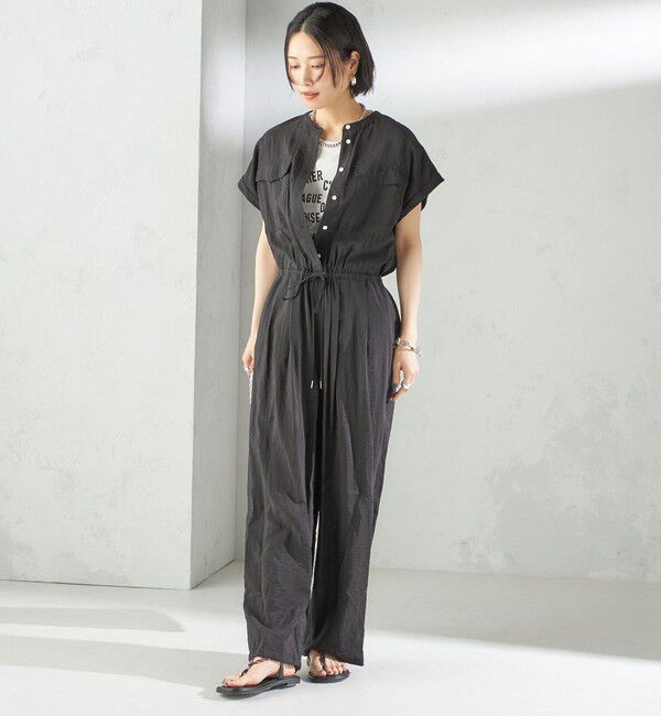 SHIPS for women「〈手洗い可能〉ダブル ポケット ミリタリー オールインワン」|オールインワン|