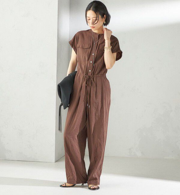 SHIPS for women「〈手洗い可能〉ダブル ポケット ミリタリー オールインワン」|オールインワン|