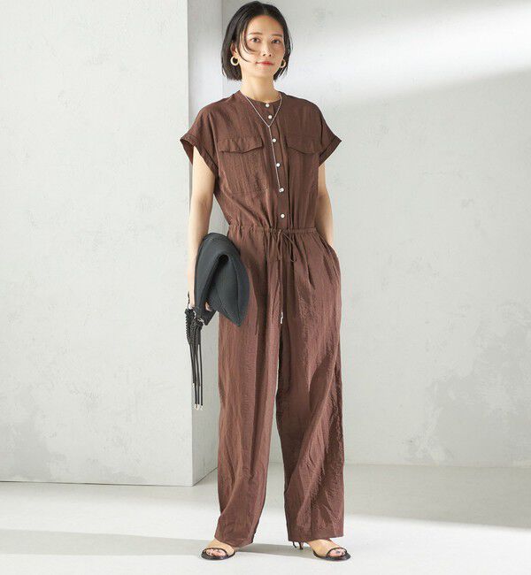 SHIPS for women「〈手洗い可能〉ダブル ポケット ミリタリー オールインワン」|オールインワン|