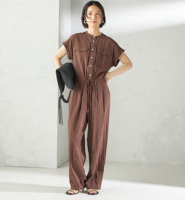 SHIPS for women「〈手洗い可能〉ダブル ポケット ミリタリー オールインワン」|オールインワン|