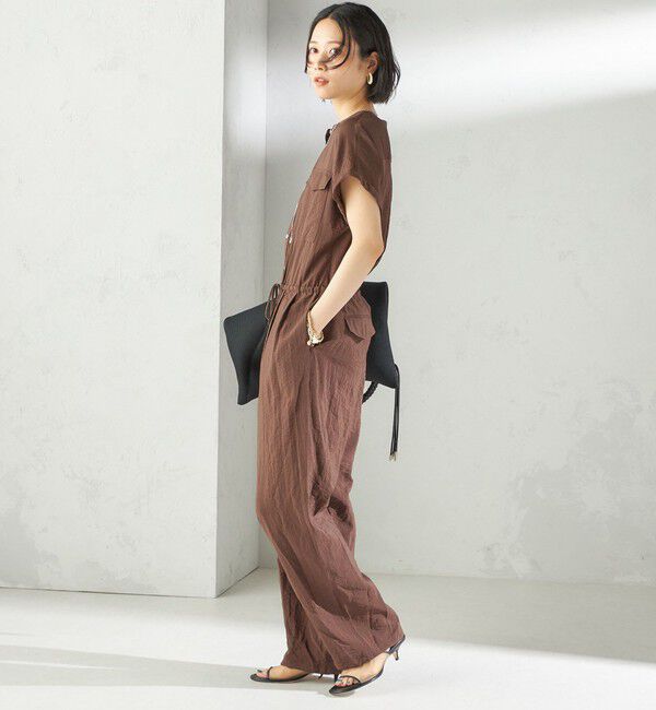 SHIPS for women「〈手洗い可能〉ダブル ポケット ミリタリー オールインワン」|オールインワン|