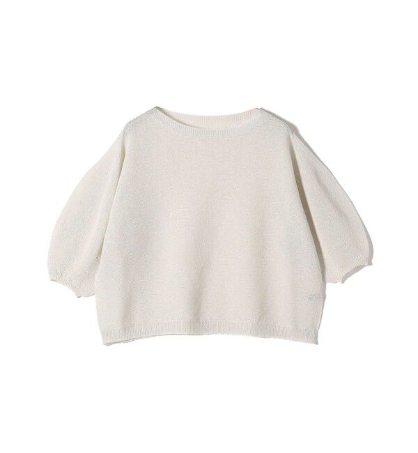 SHIPS for women「〈手洗い可能〉ペーパー パフ スリーブ 半袖 ニット」|ニット・セーター|