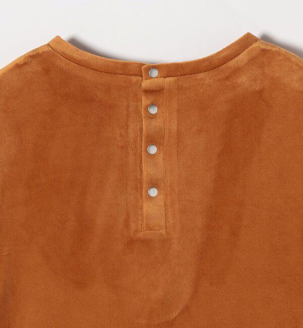 SHIPS any「SHIPS any:〈洗濯機可能〉ポリエステル ベロア ハーフスリーブ コンパクト TEE」|Tシャツ・カットソー|