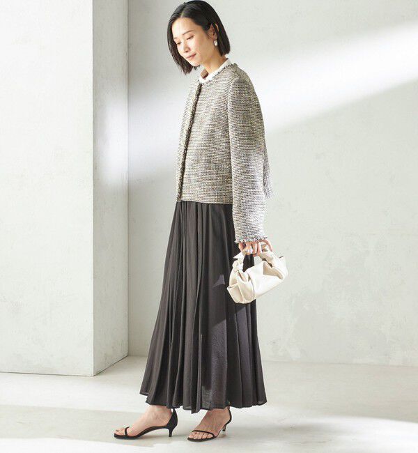 SHIPS for women「〈手洗い可能〉ウエスト ゴム ボリューム フレア ロング スカート」|スカート|