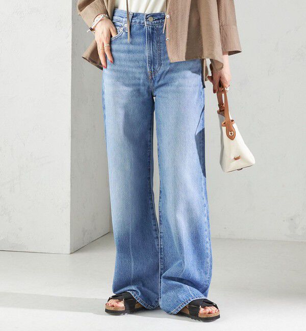 SHIPS for women「Levi&rsquo;s:RIBCAGE WIDE LEG」|デニム|ライトブルー