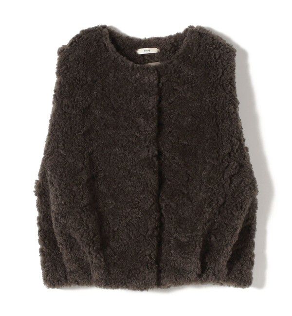 SHIPS for women「ランダム ファー ショート ジレ」|ベスト・ジレ|