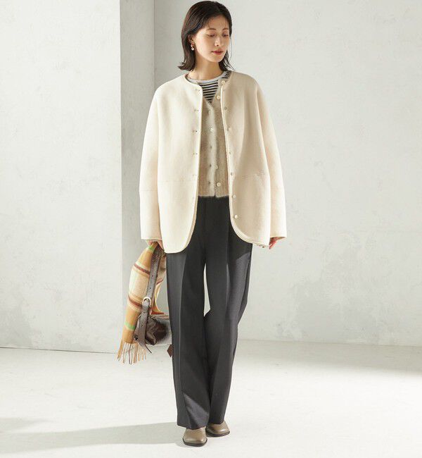 SHIPS for women「【一部WEB限定】〈手洗い可能〉NEW リバーシブル ボア ブルゾン」|ブルゾン・スタジャン|