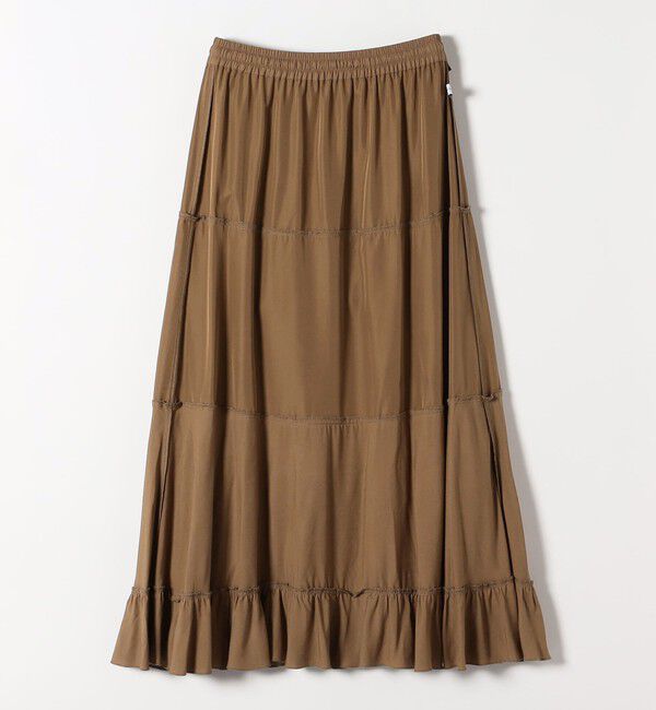 SHIPS any「SHIPS any:〈洗濯機可能〉ティアード ラッフル マキシ スカート」|スカート|