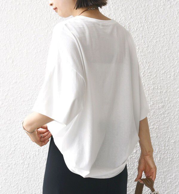 SHIPS for women「裾タック コクーン ショートスリーブ プルオーバー」|Tシャツ・カットソー|