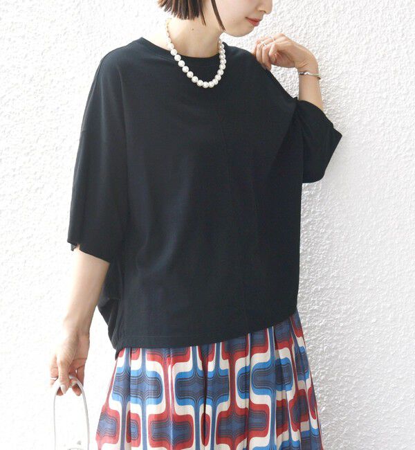 SHIPS for women「裾タック コクーン ショートスリーブ プルオーバー」|Tシャツ・カットソー|