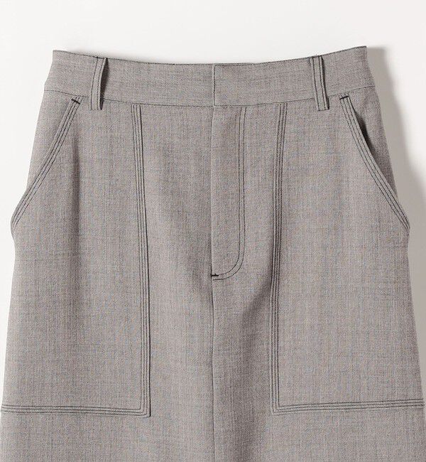 quaranciel「quaranciel:〈洗濯機可能〉ウーステッド ステッチ Iライン ロング スカート」|スカート|