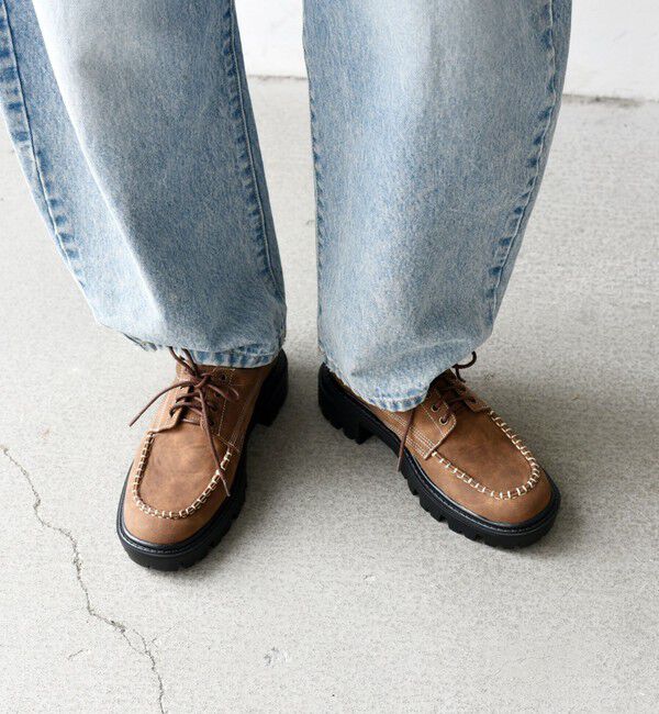 SHIPS any「【SHIPS any別注】eblouna: チャンキーソール デッキ シューズ」|デッキシューズ|