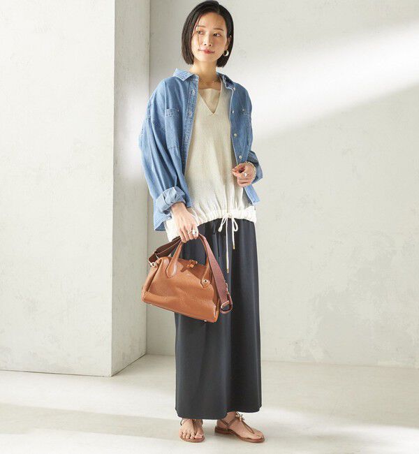 SHIPS for women「〈洗濯機可能〉ライトオンス デニム ショート シャツ」|シャツ・ブラウス|