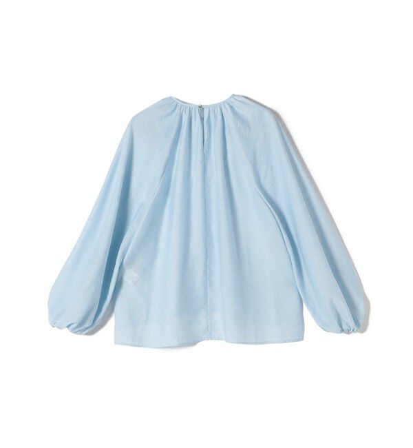 SHIPS for women「〈手洗い可能〉シアー バンブー ギャザー ブラウス」|シャツ・ブラウス|